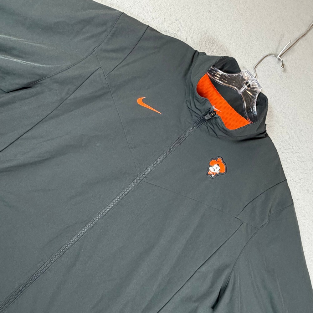 Oklahoma State Nike Jacket Mens XL Grey NCAA Football Full Zip On-Field EUC